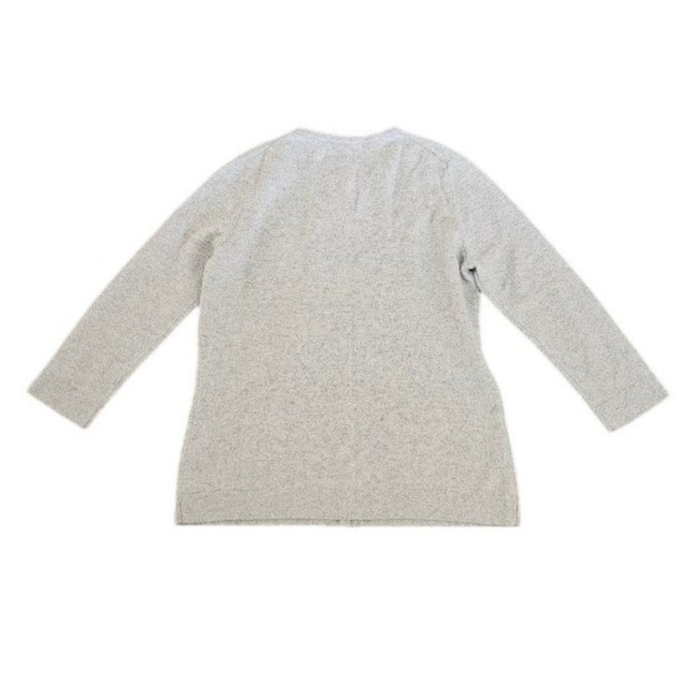 Ann Taylor Cashmere Metallic Shimmer Cardigan Gray Rhinestone Button Medium - Picture 8 of 8